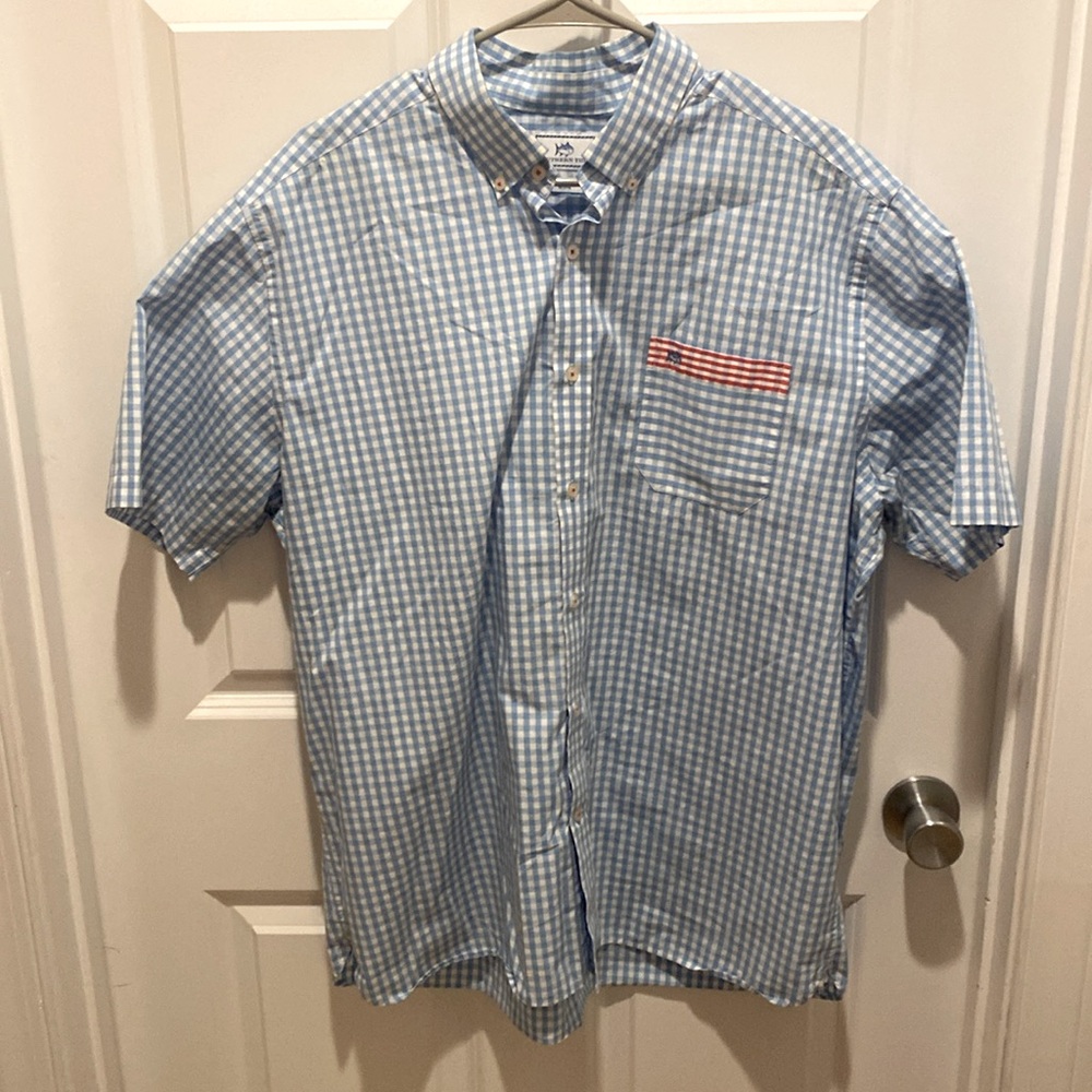 Southern Tide Men’s Short Sleeve Button Down Mens XL